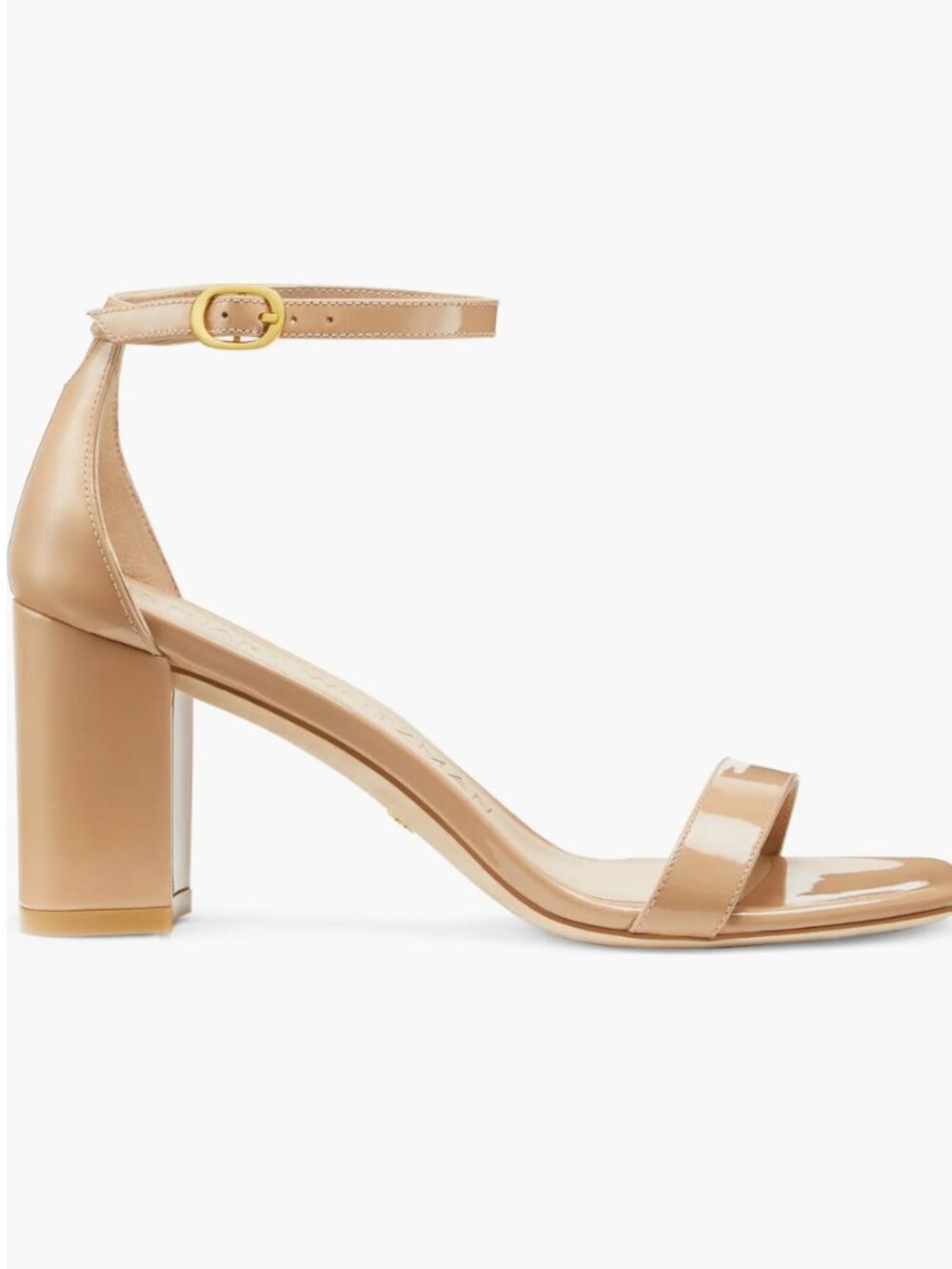 Stuart Weitzman Nudistcurve  Block Heeled Sandal Nude - Picture 7 of 8